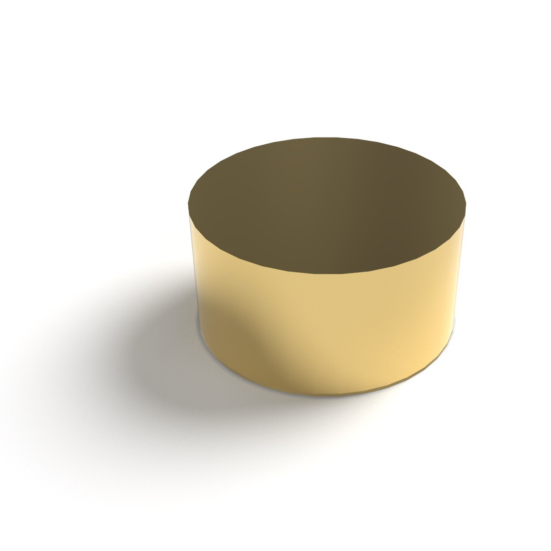 Circular Gold Landing Pad, 1.3mm Render