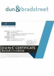 D&B D-U-N-S Registered Certificate