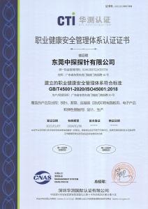 ISO45001 Occupational Health and Safety Management Systems Certificate CN