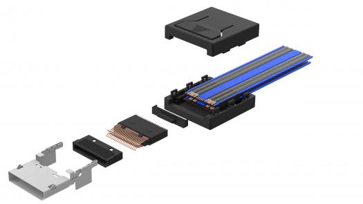 DAC Oculink 16Gbps Cable Interior Detail