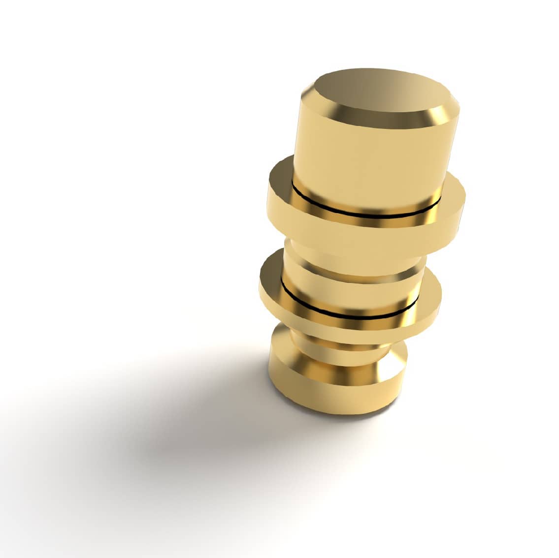 Female Gold Pin, Landing Pad 1.3mm Diameter, HCS00023FM2, HCS00023FM2-B