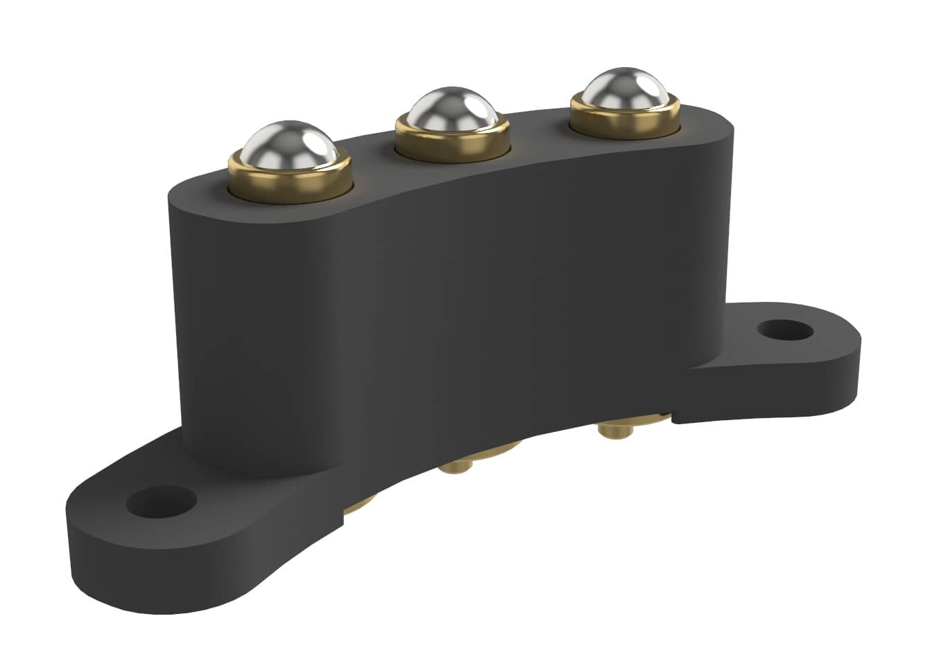 9.45 mm, 3 Pins, Ball Point Connectors, 8.45 mm Working Height, Pitch 4.96 mm, P5982MP05-03C500HR